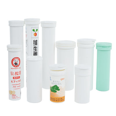 Customized Plastic PP Effervescent Tablet Tube Flip-sealed Pill Bottle for Food
