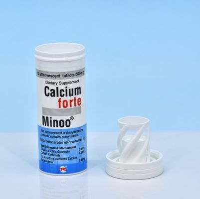 Portable Medicine Effervescent Tablet Plastic Tube with Desiccant Caps